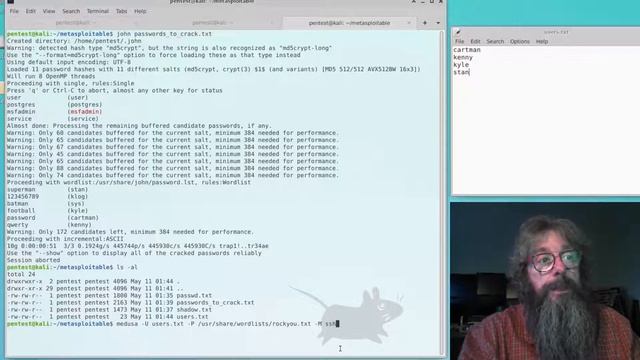 ACE Tech Camp: Stream 2.1.6 Info Sec - medusa brute force смотреть онлайн