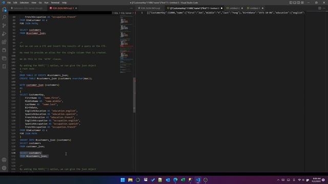 SQL Server - Working with JSON Part 1: FOR JSON PATH смотреть онлайн