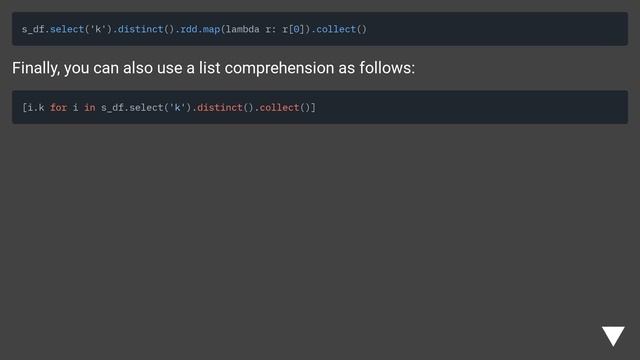 Show distinct column values in pyspark dataframe смотреть онлайн
