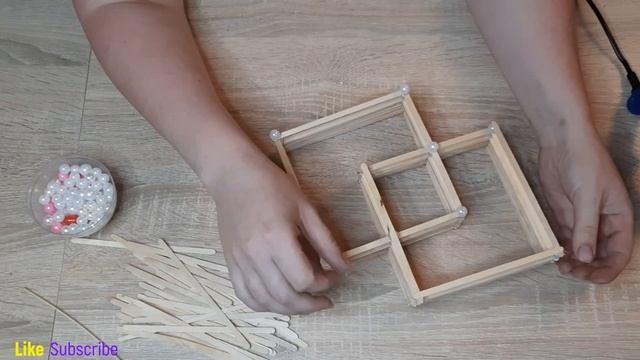 ИДЕИ поделок ИЗ ДЕРЕВЯННЫХ ПАЛОЧЕК своими руками / Органайзер / DIY IDEAS FROM STICKS / Organizer смотреть онлайн