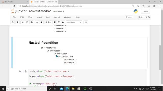 Nested if else condition in python hindi | urdu. How to use Nested if else condition in python. смотреть онлайн