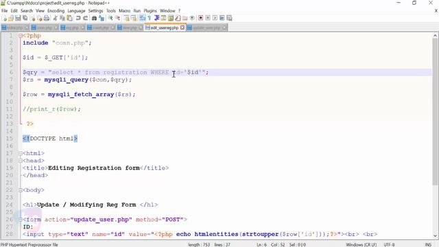 Update Data From MySQL Using PHP with code example | Sekharmetla | Harisystems смотреть онлайн