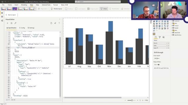 Creating a Bullet Chart Custom Visual Using Deneb for Power BI смотреть онлайн