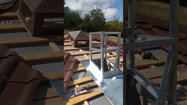Монтаж проходного элемента для дымохода в готовой крыше и кровле из металлочерепицы. #shorts смотреть онлайн