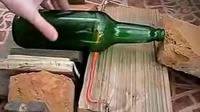 Как разрезать стеклянную бутылку . Китайский метод. смотреть онлайн