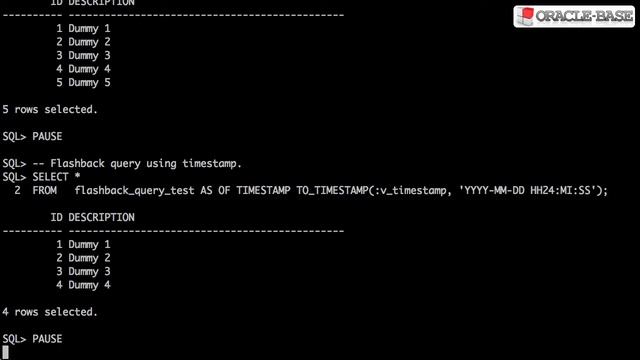 Flashback Query смотреть онлайн