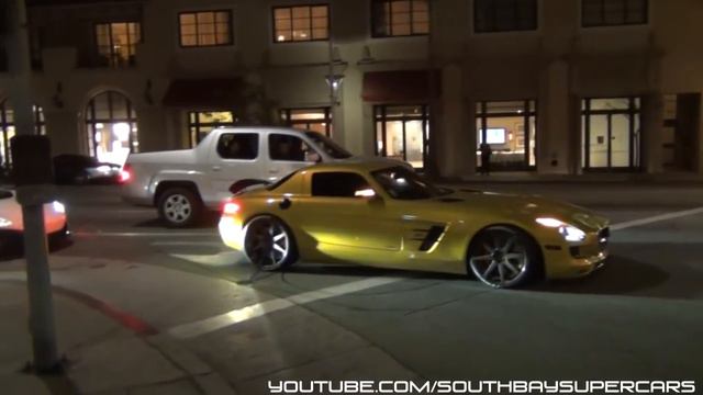 Mclaren 650s Gets Pulled Over! SLS AMG Gets Away! смотреть онлайн
