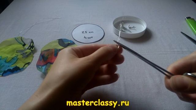 Beautiful earrings tutorial. Как сделать сережки из ткани? Подробный видео урок смотреть онлайн