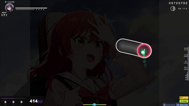 [osu!] 7.7⭐Guitar to Kodoku to Aoi Hoshi 1.14x 3xMiss смотреть онлайн