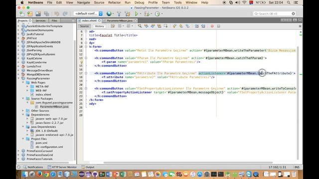 JSF Video Dersleri 19 - Xhtml'den Managed Bean'e Parametre Geçirme (Passing Parameter) смотреть онлайн
