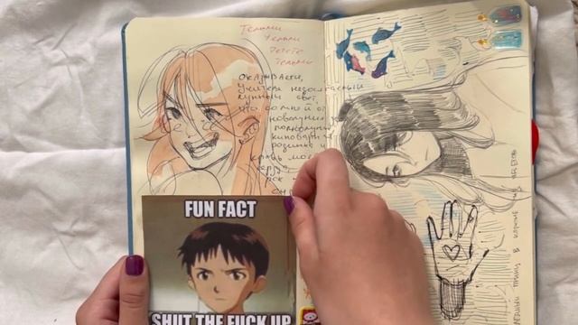 sketchbook tour||обзор на скетчбук ★彡 смотреть онлайн