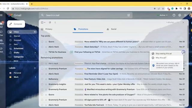 How to Remove Ads in Gmail | Gmail Fiend 2022 смотреть онлайн