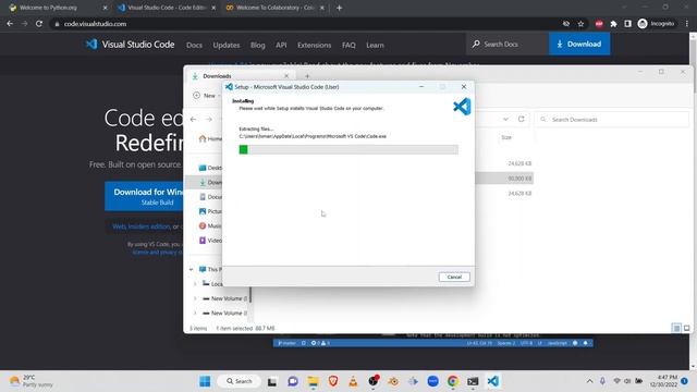 How to install python 3.11.1 setup with vscode in Windows 11 смотреть онлайн
