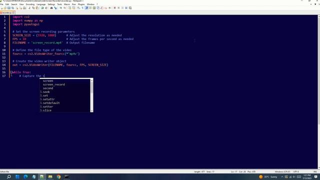 Screen Recorder With Python смотреть онлайн