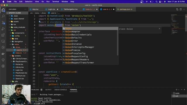 #5 Creating Spotify Clone with React Native || Redux Toolkit || User Authentication || Spotify Api смотреть онлайн