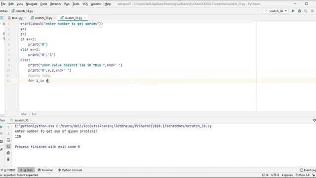 Fibonacci series in python смотреть онлайн