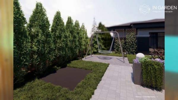 Ландшафтный дизайн объекта с пояснениями // inGarden