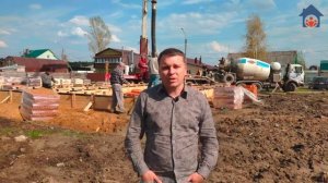 Фундамент на забивных сваях с ростверком. Строительство коттеджей в Костроме.