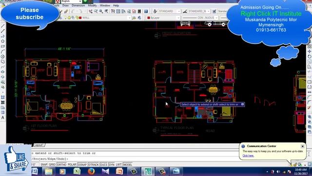 How to draw 2D Door in AutoCAD смотреть онлайн