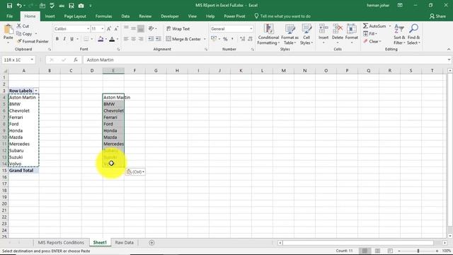 MIS Report in Excel Part 1 Hindi смотреть онлайн