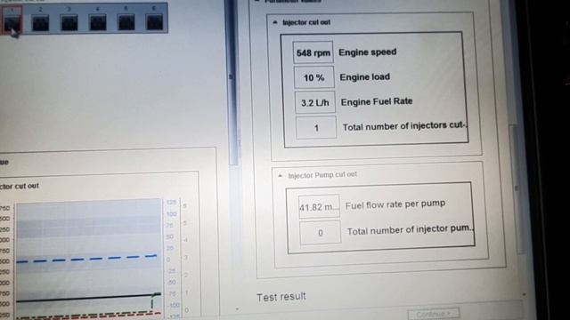 VOLVO FH 420, Injector checking by diagnostic tests смотреть онлайн