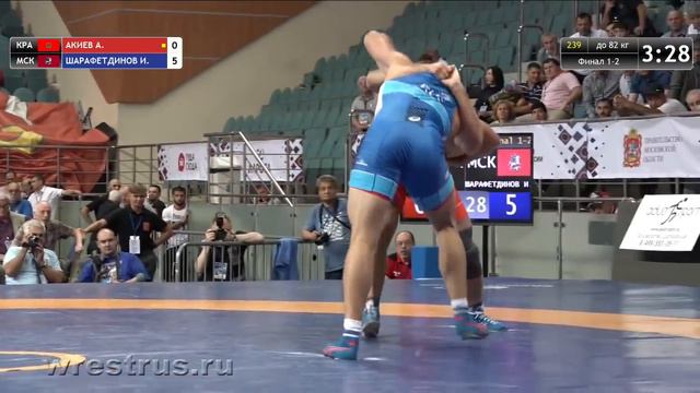 ЧР-2018. Гр.б. 82 кг. Имиль Шарафетдинов - Адлан Акиев. Финал. смотреть онлайн