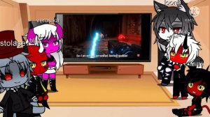 Helluva boss reacts to doom eternal rap ?gacha club?