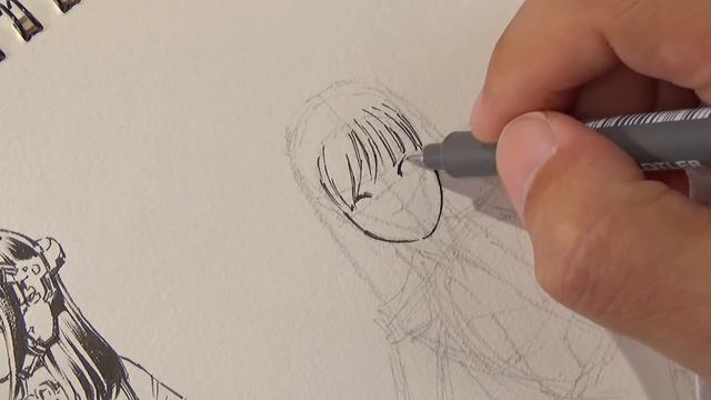 朱藍鉛筆とミリペンで気ままに練習ラクガキ（Practice drawing : real time) смотреть онлайн