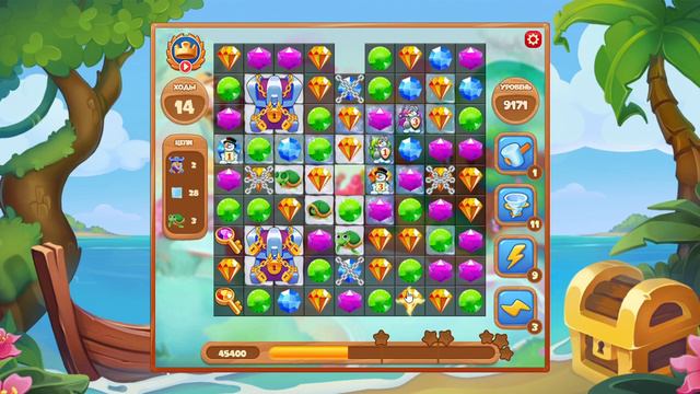 Как пройти уровень 9171 игры Сокровища Пиратов смотреть онлайн