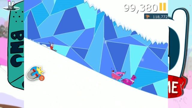 Финн и БИМО на лыжах (обзор игры) - Ski Safari: Adventure Time - #1 смотреть онлайн