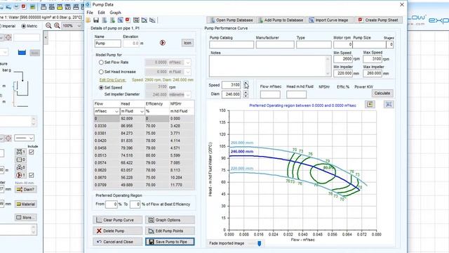 Pipe Flow Expert Software Pump Series Speed And Impeller Size Changes