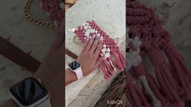 Сумка "Барселона" для мобильного телефона. Макраме. Macrame bag смотреть онлайн