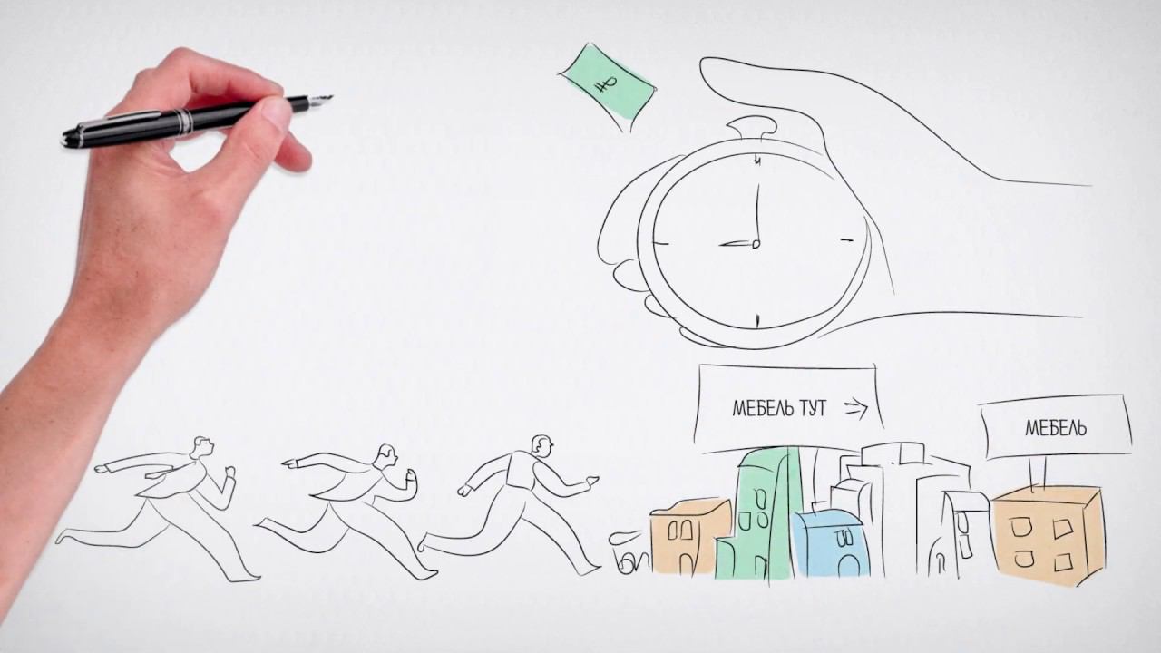 Анимированная реклама мебели на заказ в стиле нарисованного от руки дудл видео смотреть онлайн