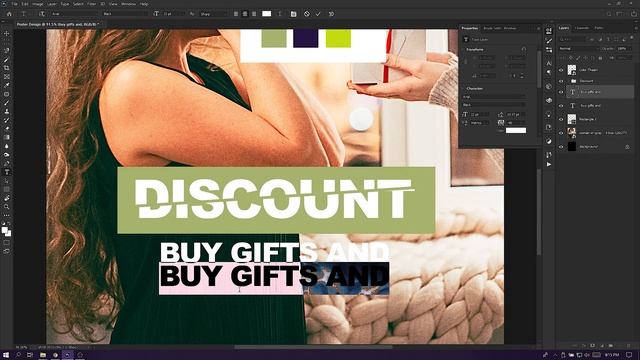 How to create Poster with SLICED TEXT EFFECT in Adobe Photoshop | Sinhala Tutorial смотреть онлайн