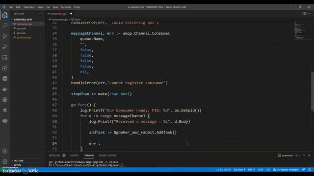RabbitMQ Golang | Work Queue System using RabbitMQ in GO смотреть онлайн