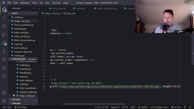 Python - JustPy - Drag and Drop смотреть онлайн