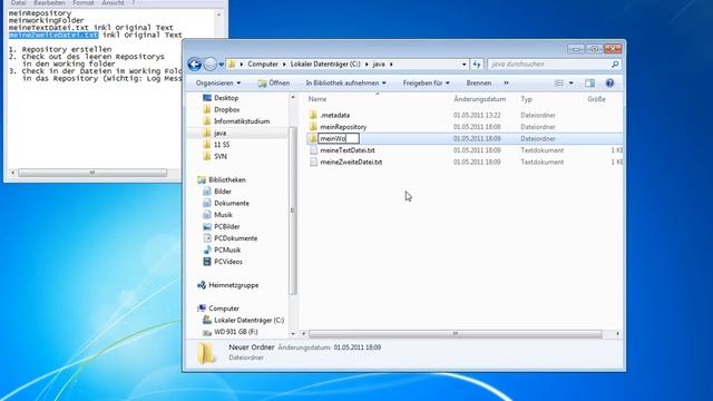 Tortoise Tutorial 2 auf Deutsch - Repository erstellen und Datei Check-in (German) смотреть онлайн