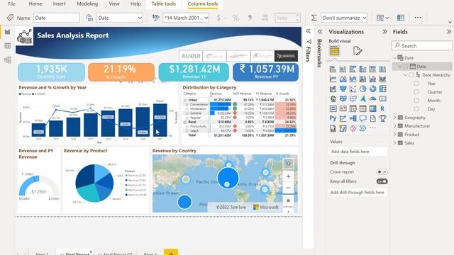 How to setup a drillthrough in Power BI Reports | Learn Power BI смотреть онлайн