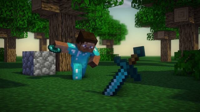 Steve VS Herobrine (Minecraft fight animation) смотреть онлайн