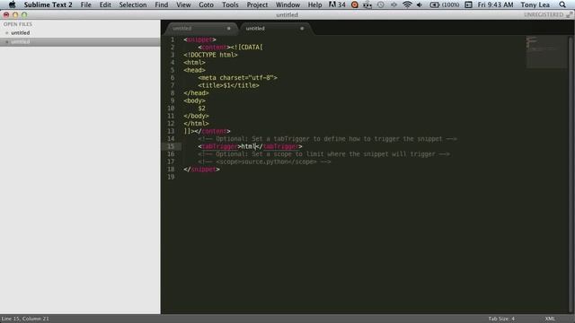 Sublime Text Snippets смотреть онлайн