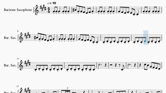 Baritone Sax Sheet Music: How to play Way Back Then (Squid Game) by Jung Jaeil смотреть онлайн