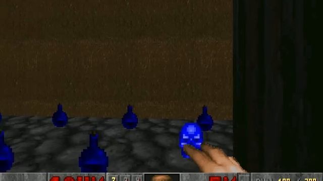 Doom II level 18, The Courtyard: Keys and exit смотреть онлайн