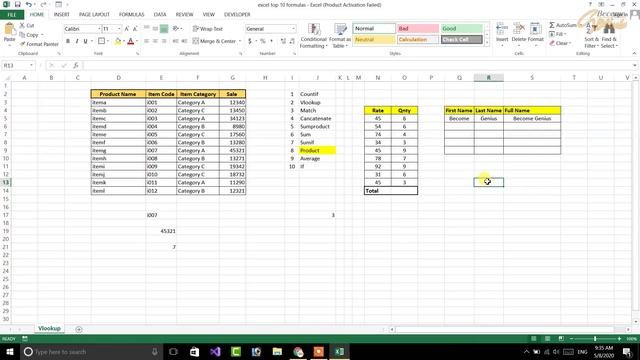 Top 10 excel formulas for Beginers must watch now | Become Genius смотреть онлайн