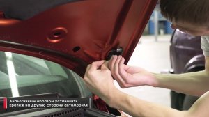 Установка амортизаторов капота на Lada Vesta SW Cross