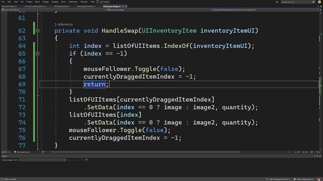 Testing Swap Item logic - Inventory System in Unity tutorial P10 смотреть онлайн