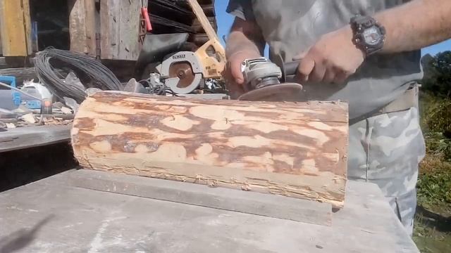 Двуспальная кровать из бревен своими руками. Часть 1 смотреть онлайн