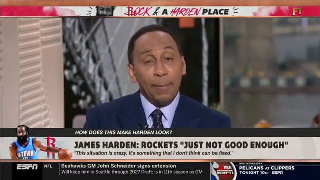 First Take | Stephen A. reacts to James Harden says Rockets 'situation' can't be fixed смотреть онлайн