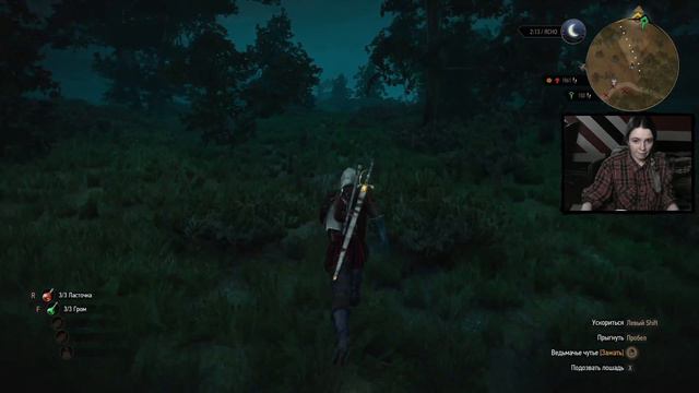 Девушка играет в The Witcher 3 с вебкой (часть 14) смотреть онлайн