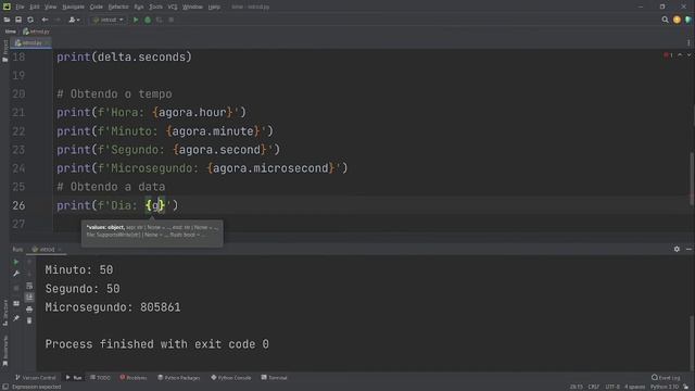257 - Obtendo os dados do tempo de data com DATETIME Python смотреть онлайн