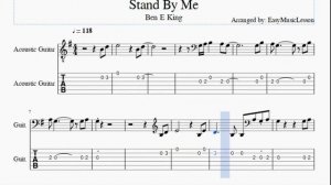 Guitar Tab: How to play Stand By Me by Ben E King